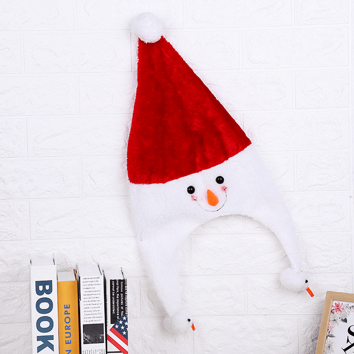 Unisex Christmas Xmas Novelty Plush Hat Santa Claus Hat Holiday Decoration - MRSLM