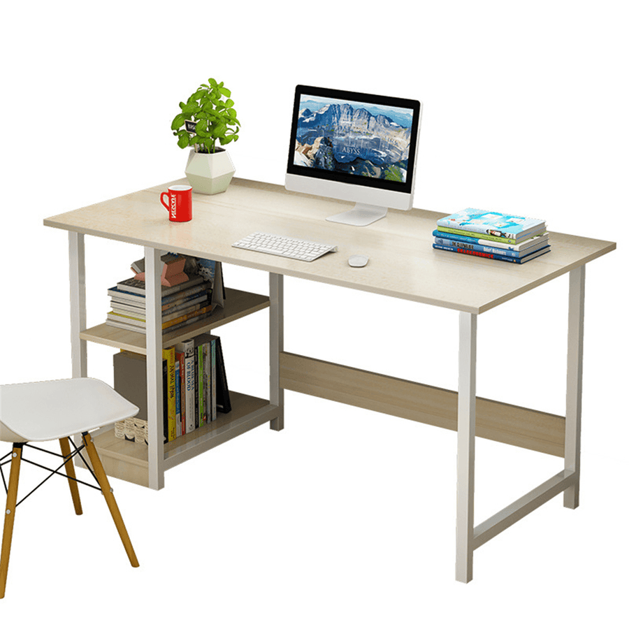 Writing Study Table Computer Desk PC Office Home Workstation Book Shelf Wooden - MRSLM