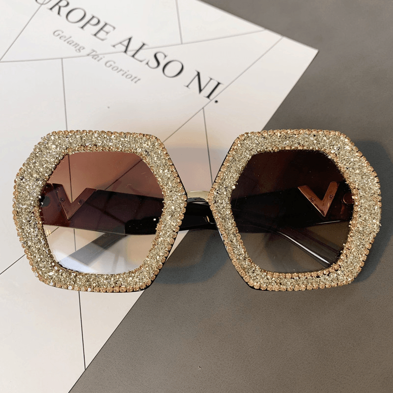 Exaggerated Glasses Female Sunglasses Sunglasses with Diamond - MRSLM