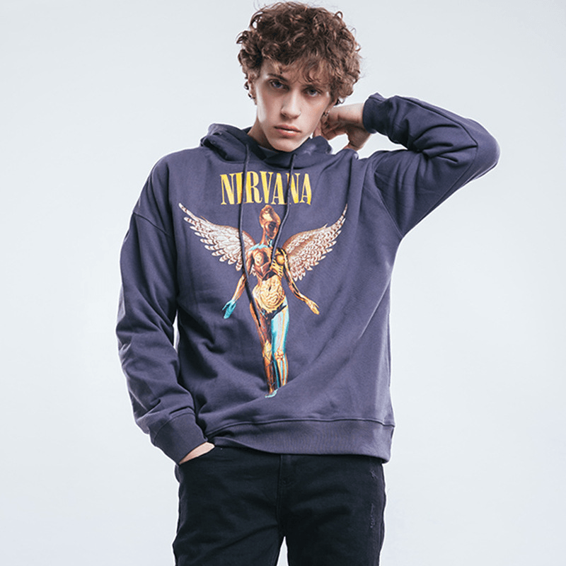 European and American Fashion Brand Nirvana Band Angel Sweatshirt Hoodie - MRSLM