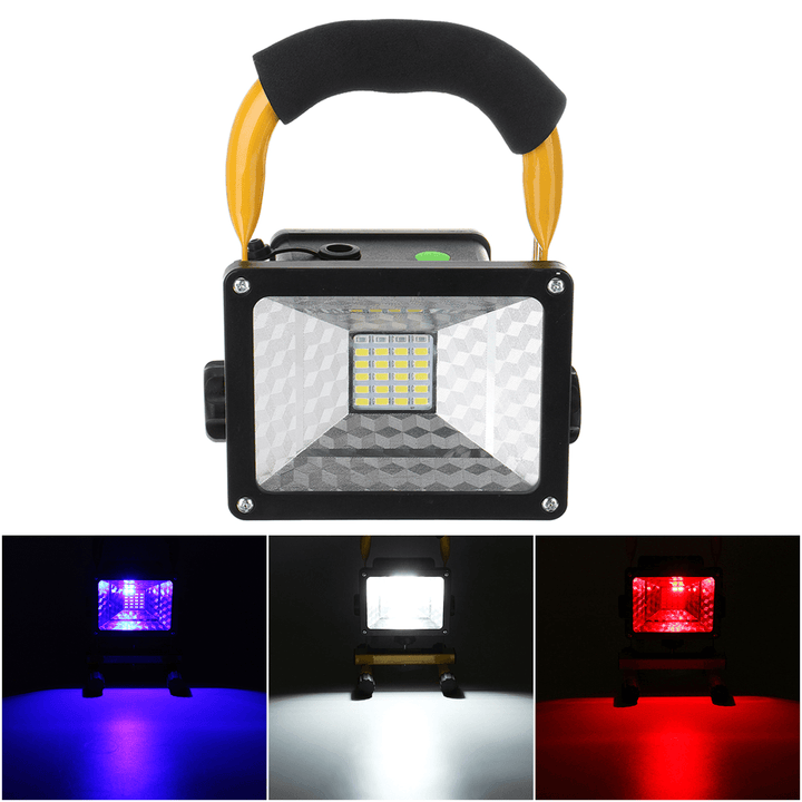 60W LED Flood Light Rechargeable Camping Light Portable Work Light for Outdoor Camping Hiking Fishing - MRSLM