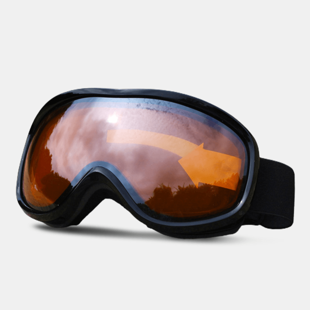 Unisex Double-Layer Ski Goggles Large Field of View Spherical Professional Dual-Lens Anti-Fog Windproof Goggles - MRSLM