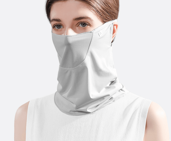 Summer Face Cover Face Scarf Balaclava UV Protction Earloop Neck Gaiter Breathable Outdoor Sports Women - MRSLM