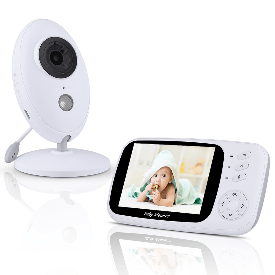 3.5 Inch Wireless Baby Monitor Baby Security Camera Night Vision Temperature Detection LCD HD Display Two-Way Talk Camera with Lullaby - MRSLM