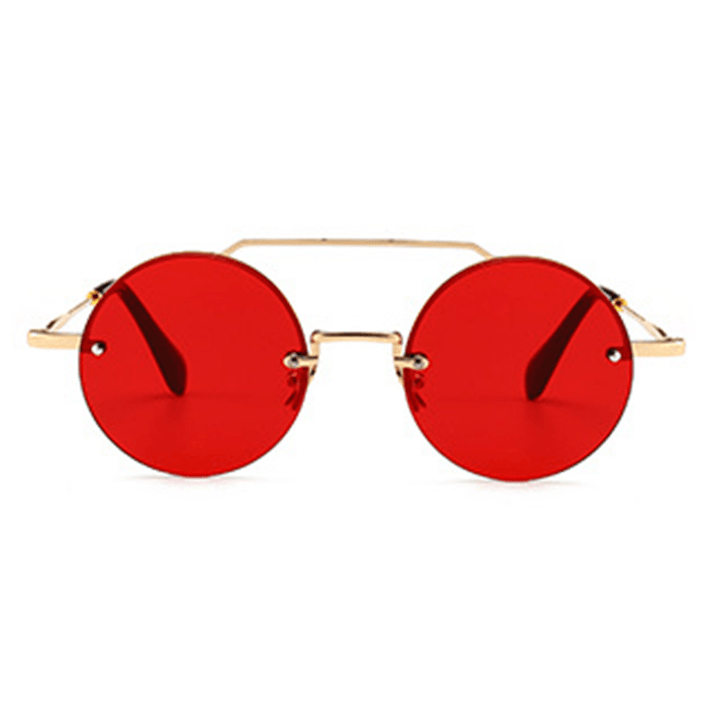 Men Women Outdoor Casual Narrow Frame Modern Retro round Sunglasses - MRSLM