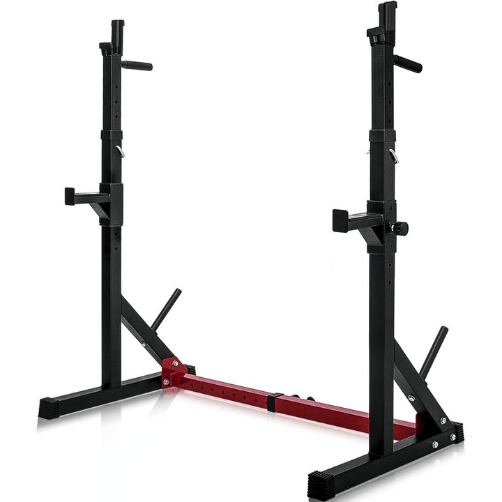 [US Direct] Dipping Station 43.5~67.5Inch High 13 Levels Adjustable Weight Lifting Bench Barbell Stand Fitness Gym Home 550 Pound Loading - MRSLM