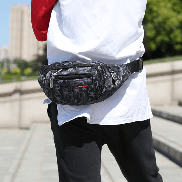 Men'S Pockets Waterproof Shoulder Slung Mobile Phone Bag Camouflage Purse Waist Bag - MRSLM