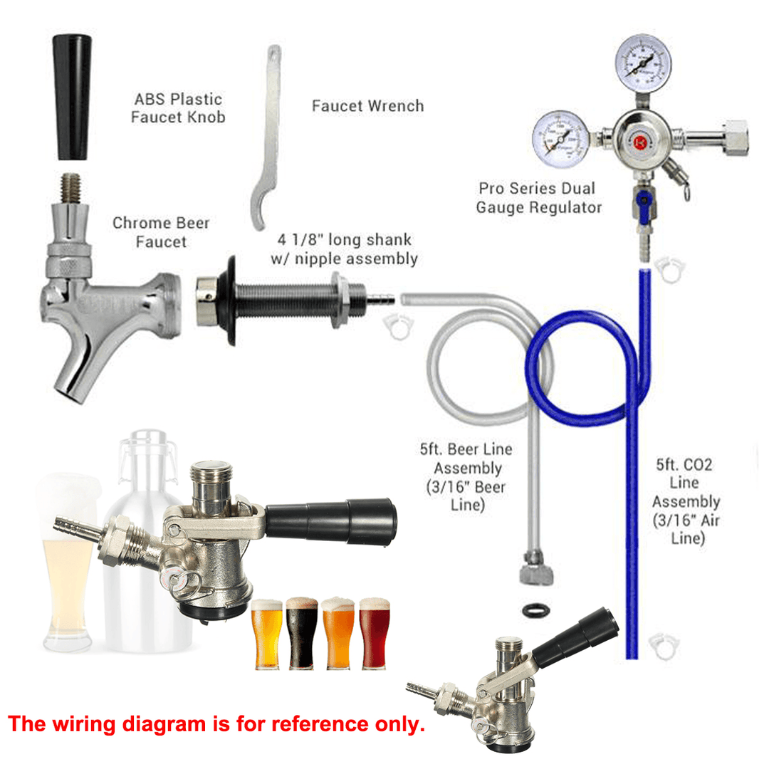 D Style System Chrome Draft Beer Keg Bar Coupler Lever Handle - MRSLM