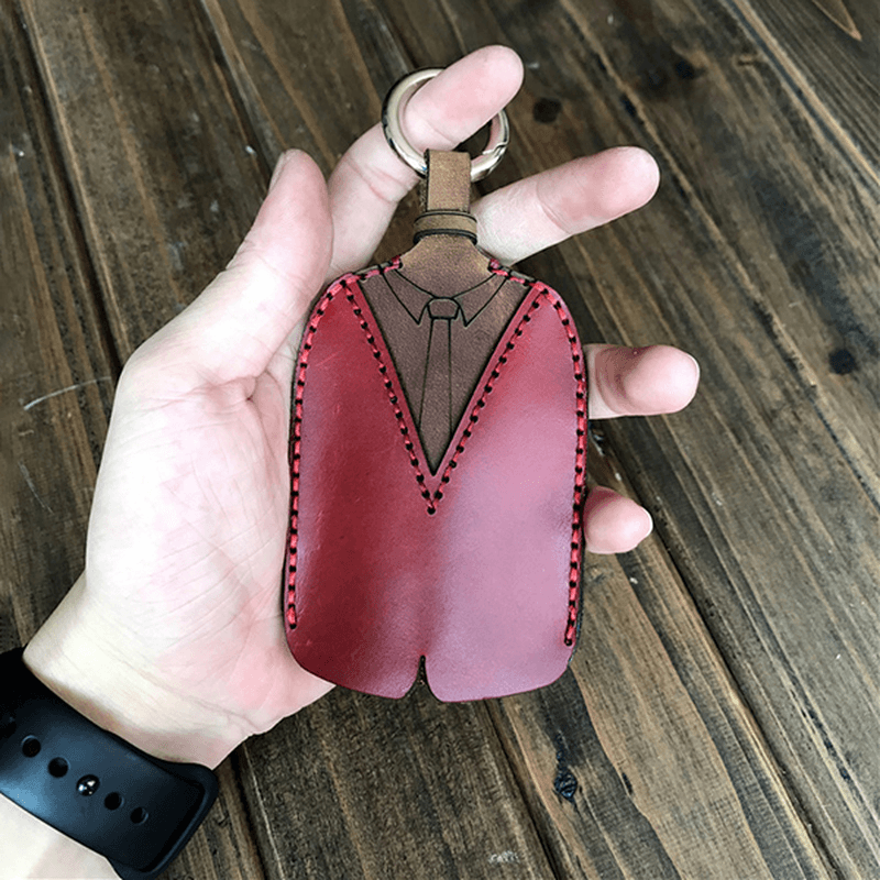 Men Genuine Leather Casual Creative Clothing Shape Key Set Casual Car Key Case/Bag for Men - MRSLM