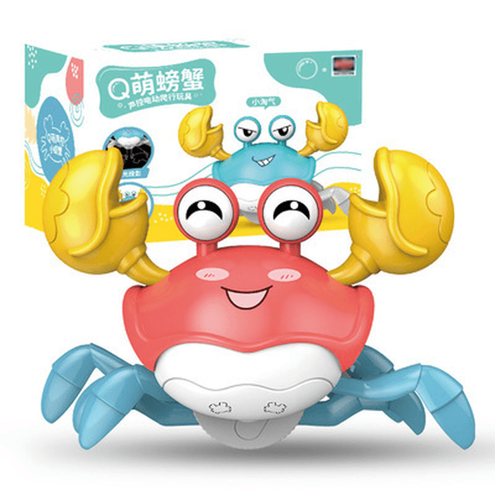 Children'S Educational Water Toy Electric Pet Induction Walking Crab Music Light - MRSLM