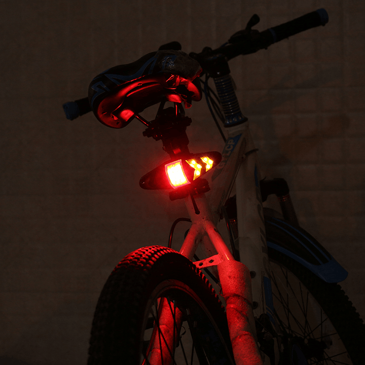 XANES STL05 LED 6 Modes Wireless Remote Control Turn Bike Taillight 500Mah USB Rechargeable Light - MRSLM