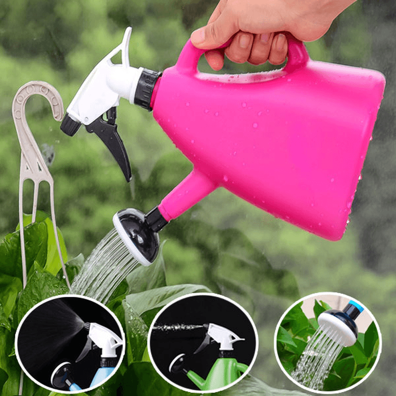 1200Ml Dual Use Hand Pressure Watering Can Gardening Adjustable Handheld Sprinkling Can - MRSLM