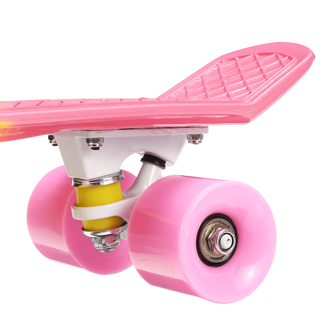 22Inch Colorful Skateboard Mini Kids 4 Wheels Cruiser Style Board Sport Long Board - MRSLM