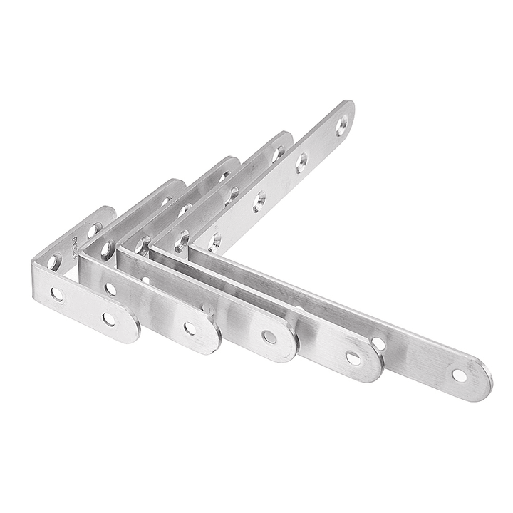 Stainless Steel Corner Braces Joint Code L Shaped Right Angle Bracket Shelf Support for Furniture - MRSLM