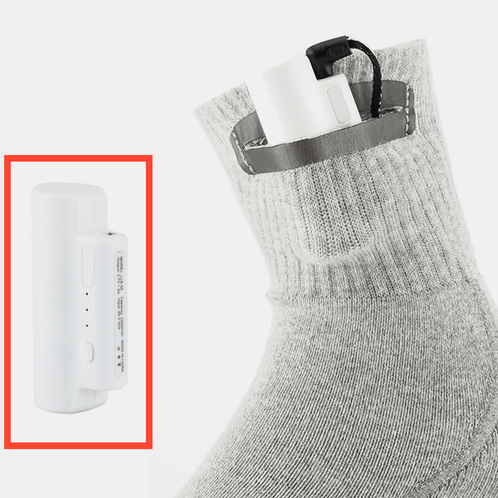 Men Cotton Rapid Heating USB Charging Keep Warm Winter Outdoor Foot Warmer Heated Tube Socks - MRSLM