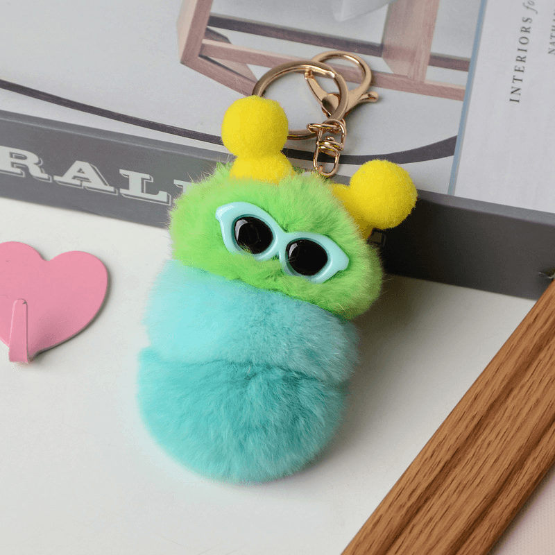 Rex Rabbit Caterpillar Fur Pendant Creative Gift - MRSLM