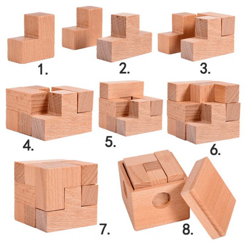 Beech Soma 7 Pieces Boxed Luban Cube - MRSLM