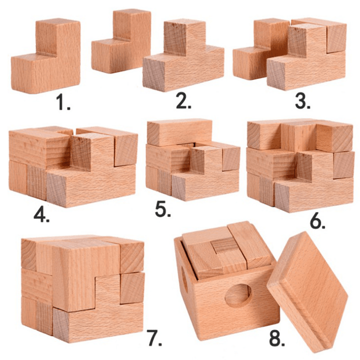 Beech Soma 7 Pieces Boxed Luban Cube - MRSLM