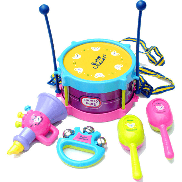 Children'S Toy 5-Piece Set of Jazz Drum Combo Instrument - MRSLM