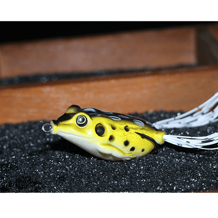 ZANLURE 1PC 15G 6.5Cm Rubber Fishing Lure Frog Artificial Ray Frog Fishing Soft Bait Hooks - MRSLM