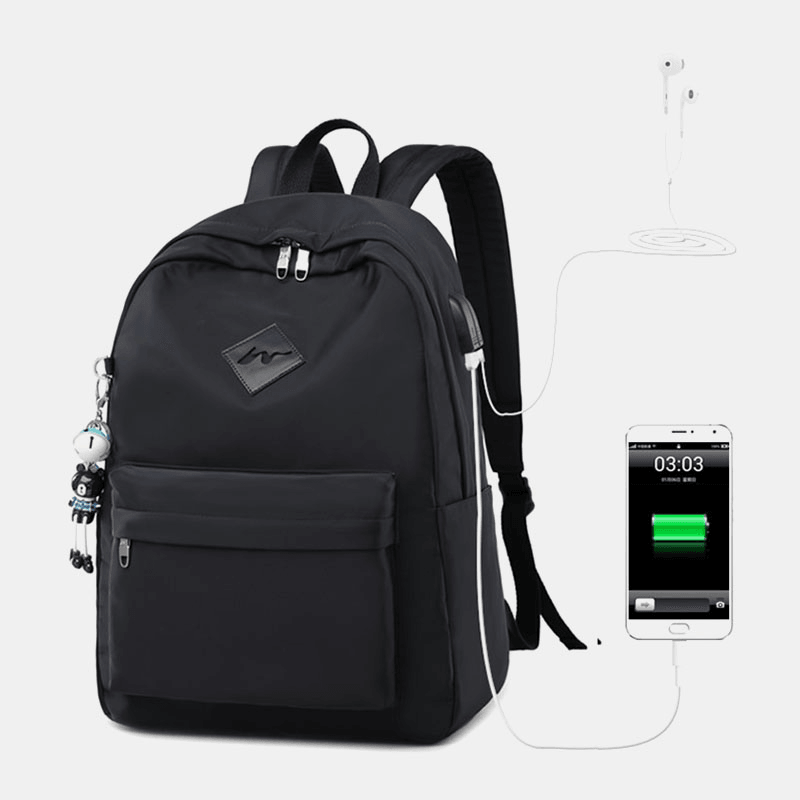 Women Fashion Large Capacity Backpack with USB Charging Port - MRSLM