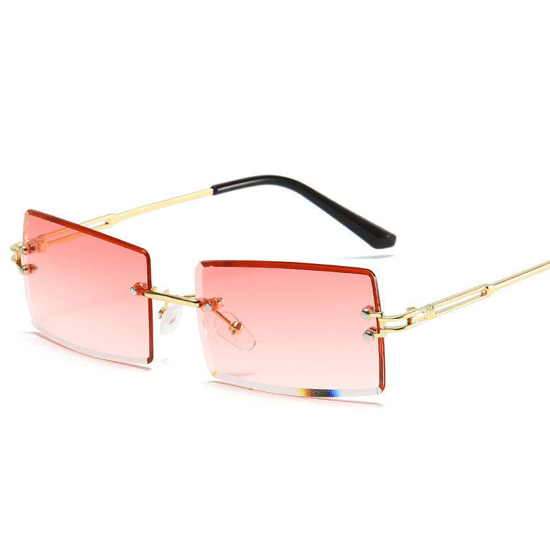 Sunglasses Rimless Diamond Cut-Edge Sunglasses Square Square - MRSLM