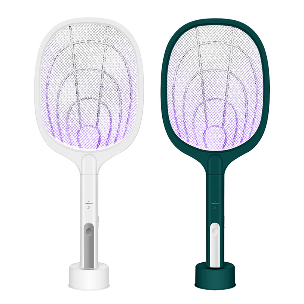 2 in 1 Portable Mosquitos Killer Pest Control 3000V Bug Racket Fly Swatter Safety Mosquito Killer Lamp for Indoor Outdoor - MRSLM