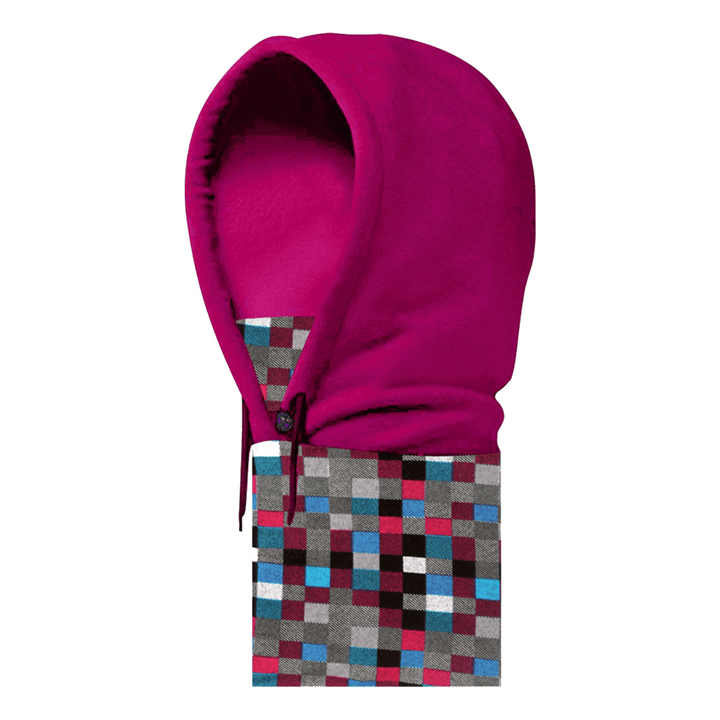 Unisex Neck Hood Fleece Hat Winter Warm Balaclava Helmet Windproof Neck Gaiter Face Mask Head Scarf - MRSLM