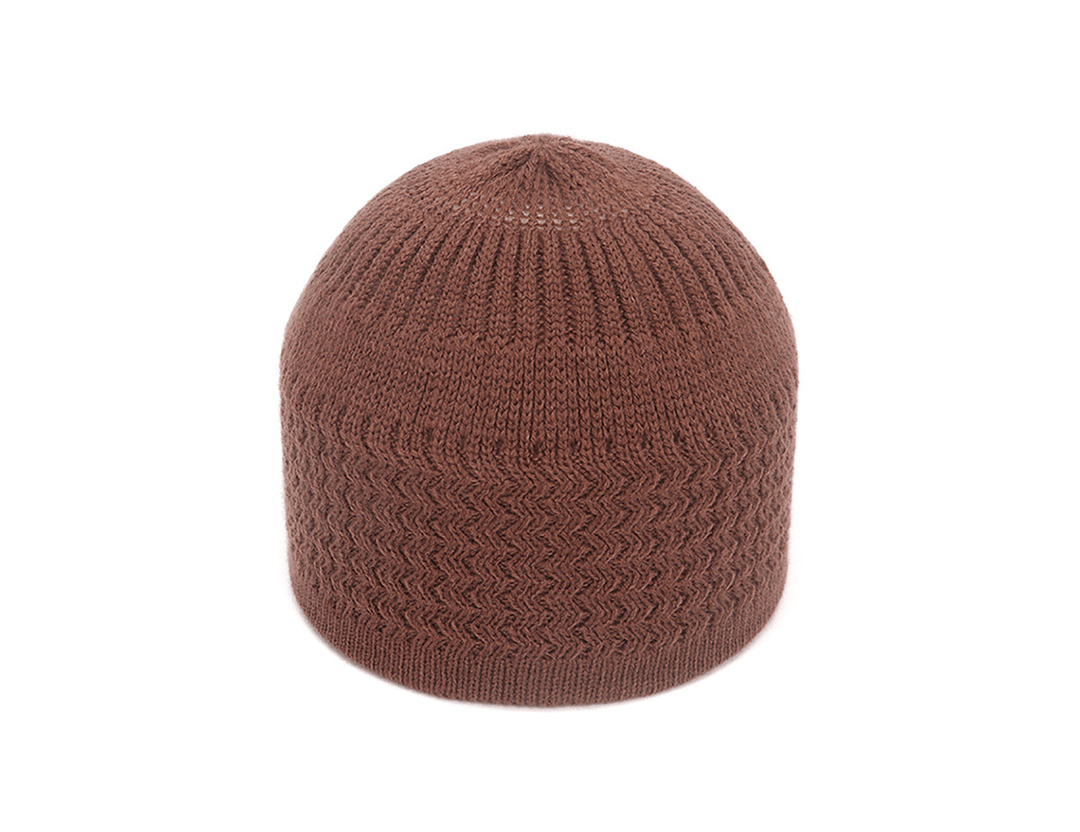 Autumn and Winter Hedging Knitted Wave Jacquard Neutral Dome Warm Woolen Toe Cap - MRSLM