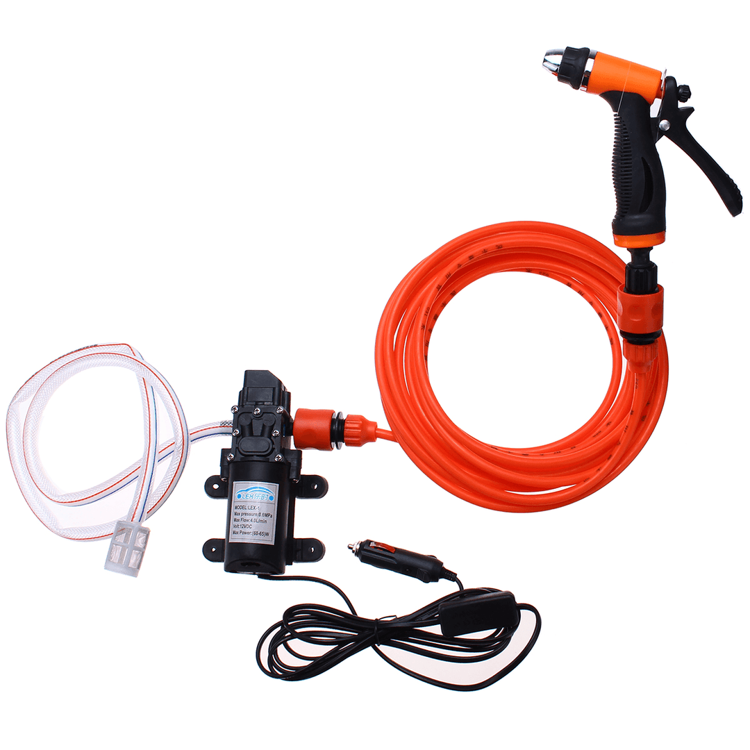 70W 12V Portable Electric High Pressure Car Washer Self-Priming Pump - MRSLM