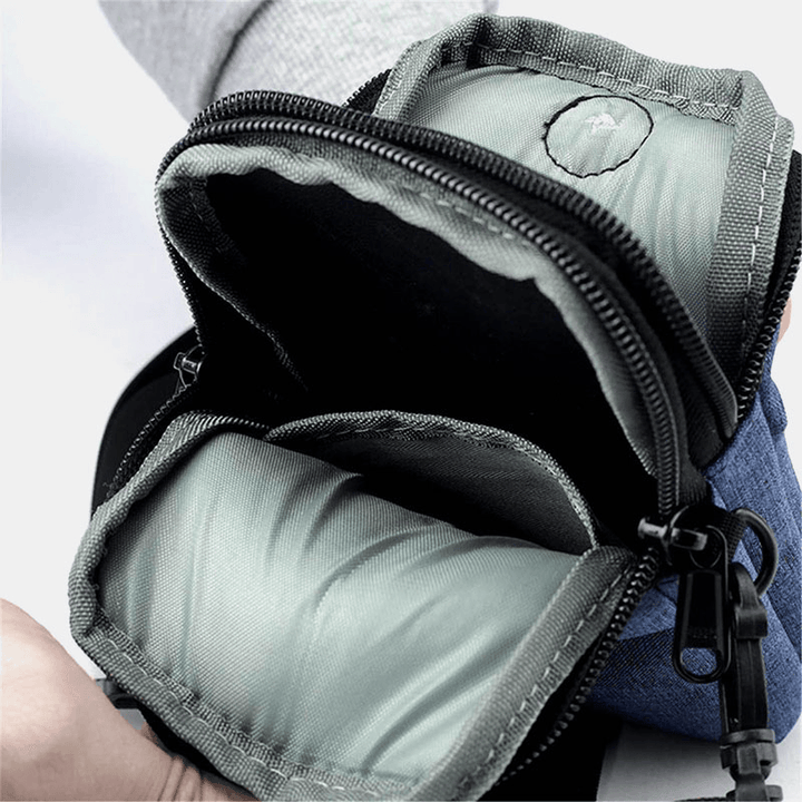 Men Women Waterproof Messenger Shoulder Bag Waist Storage Handbag Mobile Phone Packs Sports Wallet - MRSLM