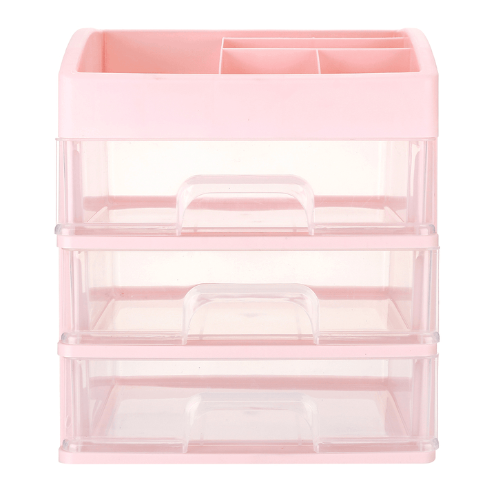 1/2/3 Layers Plastic Desktop Organizer Drawer Makeup Holder Box Make Sundry Storage Box Container - MRSLM