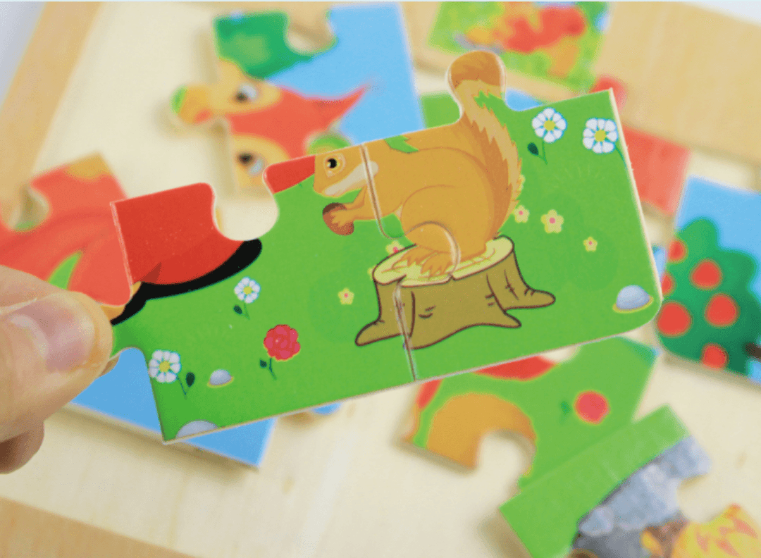 Children'S Dinosaur Toy Puzzle with Box Wooden - MRSLM