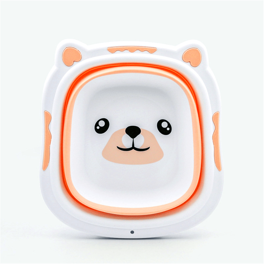 Baby Portable Folding Basin Washbasin for Kids Cute Cartoon Foldable Bath Tub - MRSLM