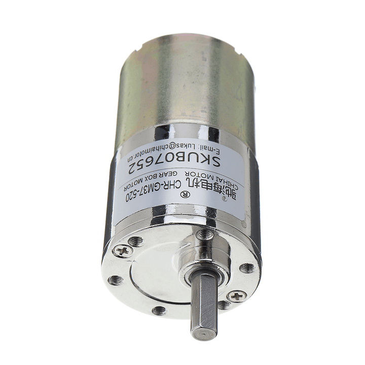 Chihai CHR-37GB-520S DC Motor 12V 1:150 52Rpm Permanent Magnet Carbon Brush Reduction Gear Motor - MRSLM