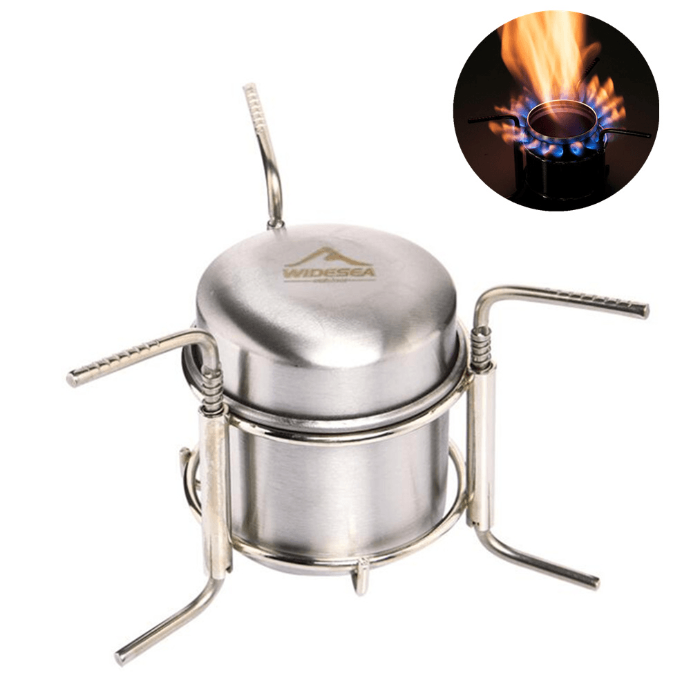 Widesea Camping Stove Ultralight Alcohol Stove Spirit Burner Tourism Heater Supplies Outdoor Picnic Furnace - MRSLM