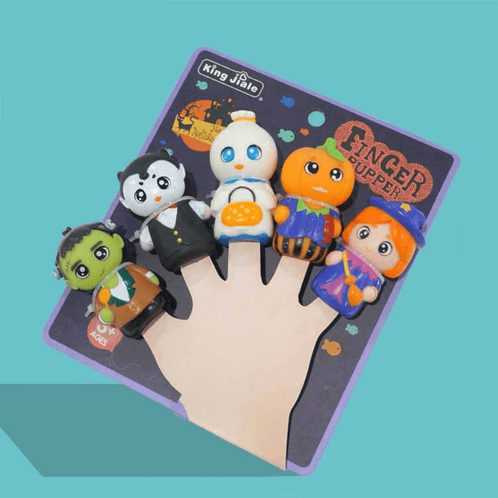 Soft Rubber Hand Puppet Toy Puzzle Halloween Doll Finger Doll Preschool Education Doll Baby Soothing Toy Halloween Children Gift - MRSLM