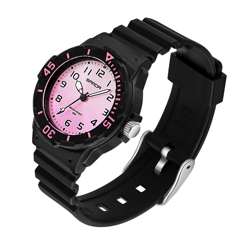 SANDA 6011 Fresh Color Silicone Strap Ultra Light-Weight Women Quartz Watch - MRSLM