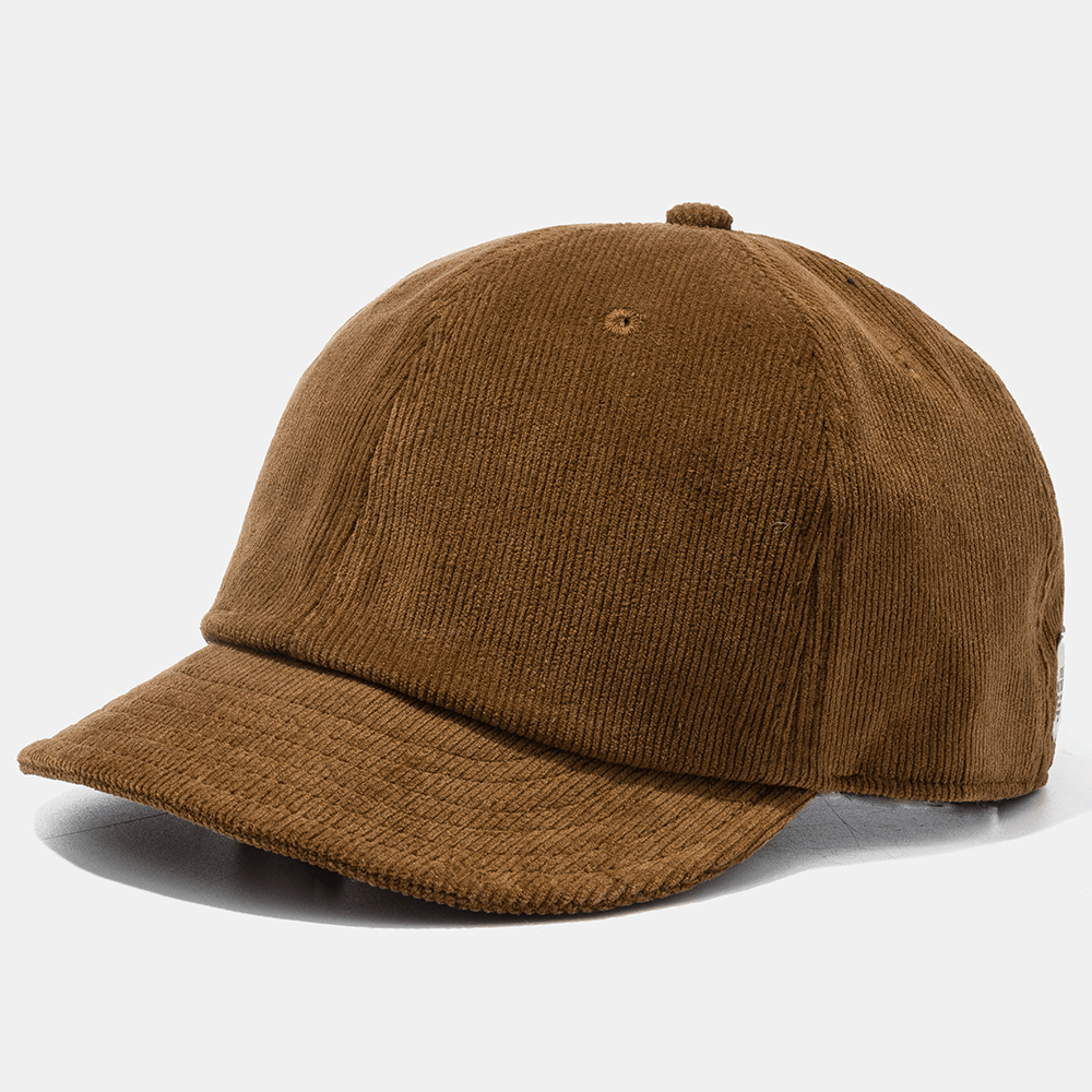 Retro Corduroy Short Brim Cap Cowboy Wild Street Small Baseball Cap - MRSLM