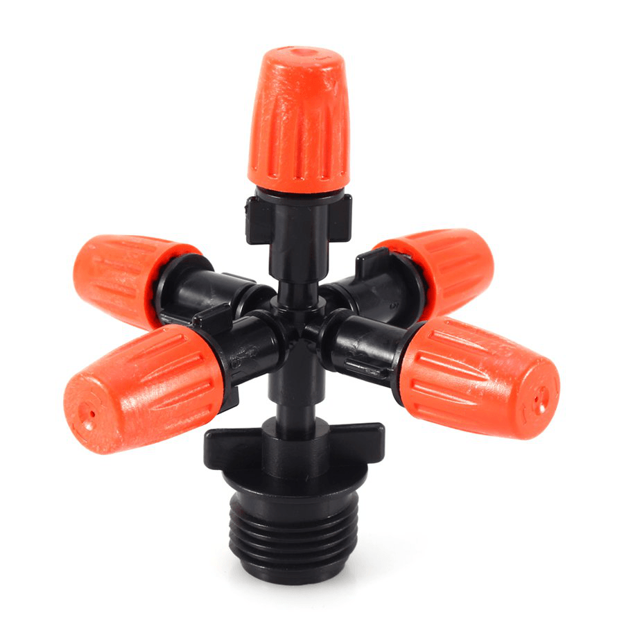 1/2" Five Outlets Spraying Nozzle Garden Balcony Greenhouse Misting Atomizing Adjustable Sprinkler - MRSLM