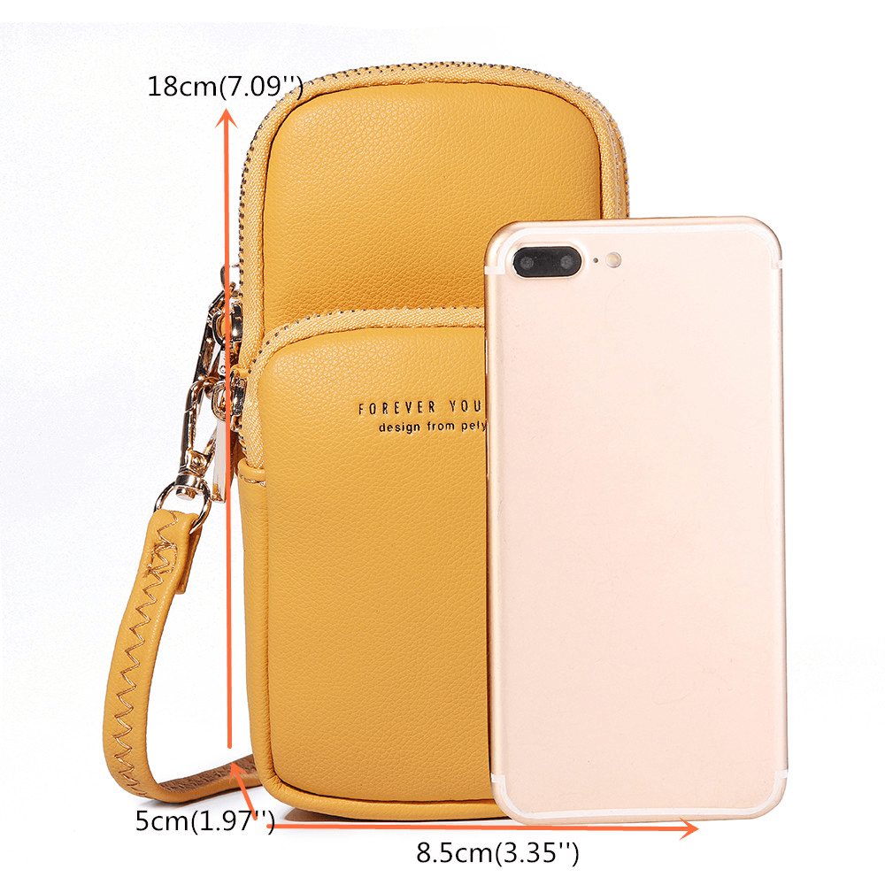 Women Fashion Solid Phone Bag Casual Crossbody Bag - MRSLM