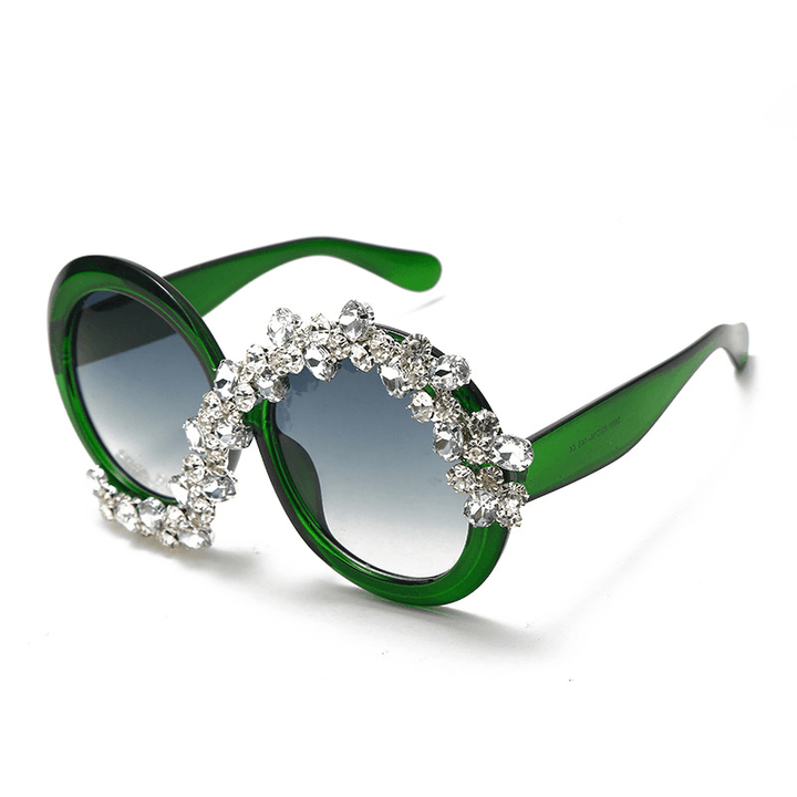 Exaggerated round Sunglasses with Diamonds - MRSLM