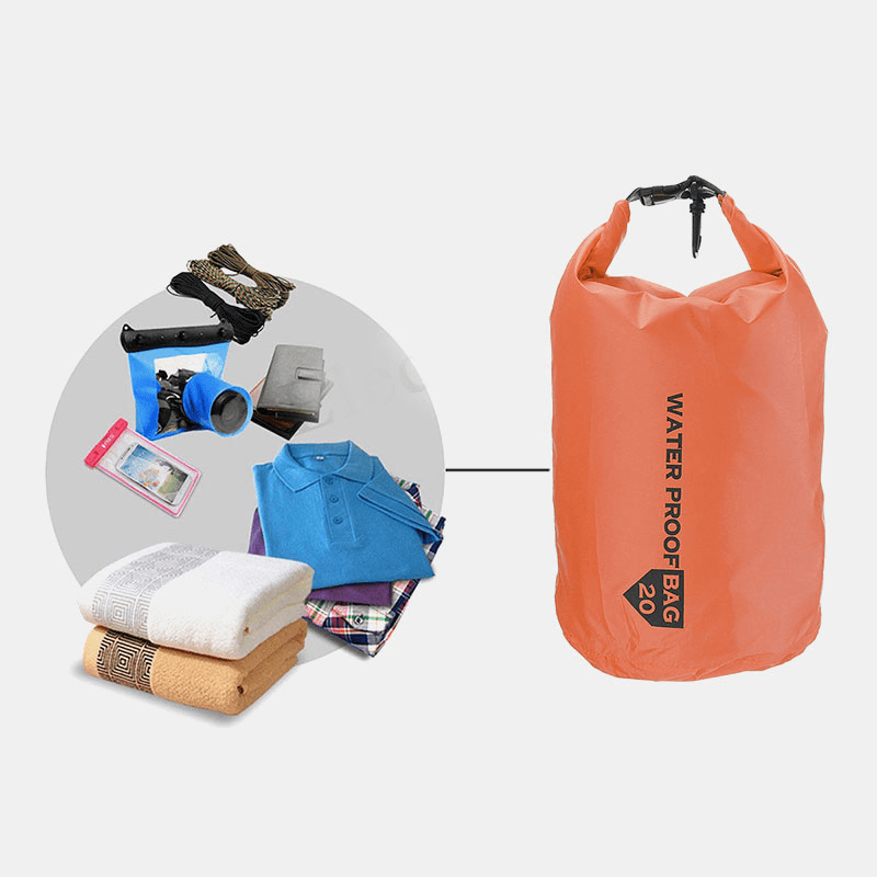 10L 20L 40L 70L Waterproof Bag Dry Sack Storage Pack for Kayak Canoeing Camping Travel - MRSLM