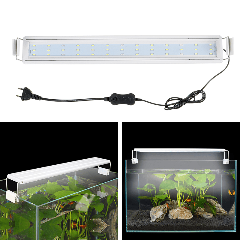 30-60CM LED Aquarium Light Full Spectrum Plant Multi-Color Fish Tank Light Lamp US Plug - MRSLM