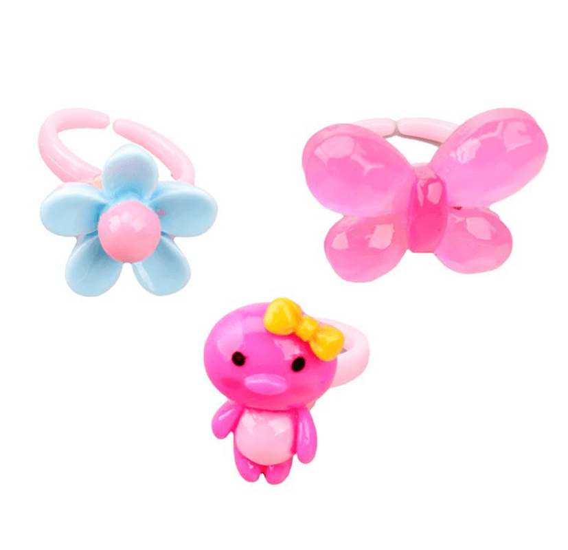 Cute Children'S Small Ring Mini Plastic Baby Kindergarten Creative Girl Toy Jewelry Index Finger Decorative Jewelry - MRSLM