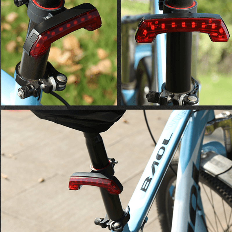 XANES TL24 110LM COB Cycling Bicycle Bike Tail Light 4 Modes USB Charging Waterproof 600Mah Battery - MRSLM