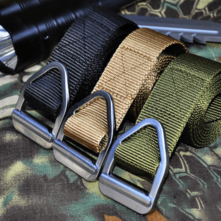 Men Canvas Multifunction Pin Buckle 115Cm Adjustable Tactical Belt - MRSLM