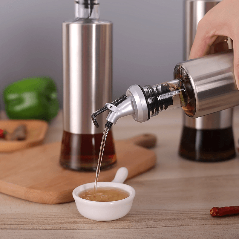 200/350/500Ml Home Oil Spray Glass Bottle Storage Spice Holder Vinegar Dispenser Kitchen Tool - MRSLM