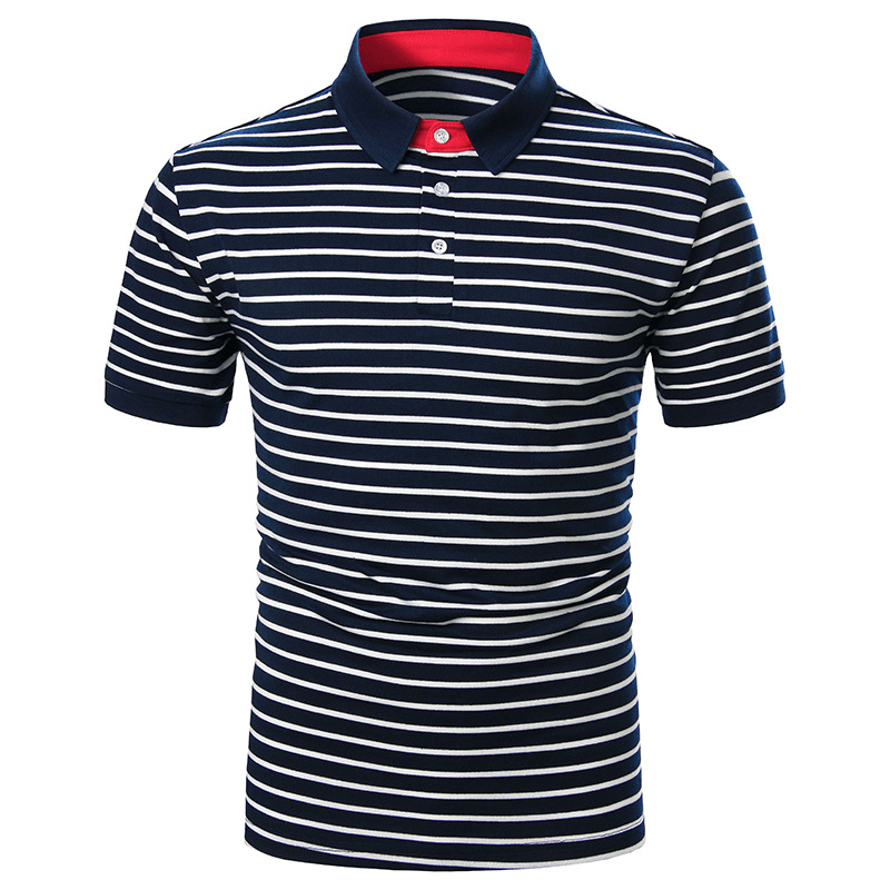 Striped Body Design Casual Men'S Short Sleeves - MRSLM