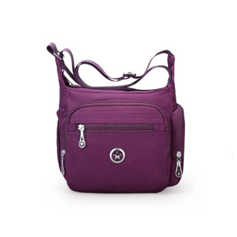 Travel Bag Women Shoulder Bag Multi-Pocket Nylon Waterproof Bag - MRSLM